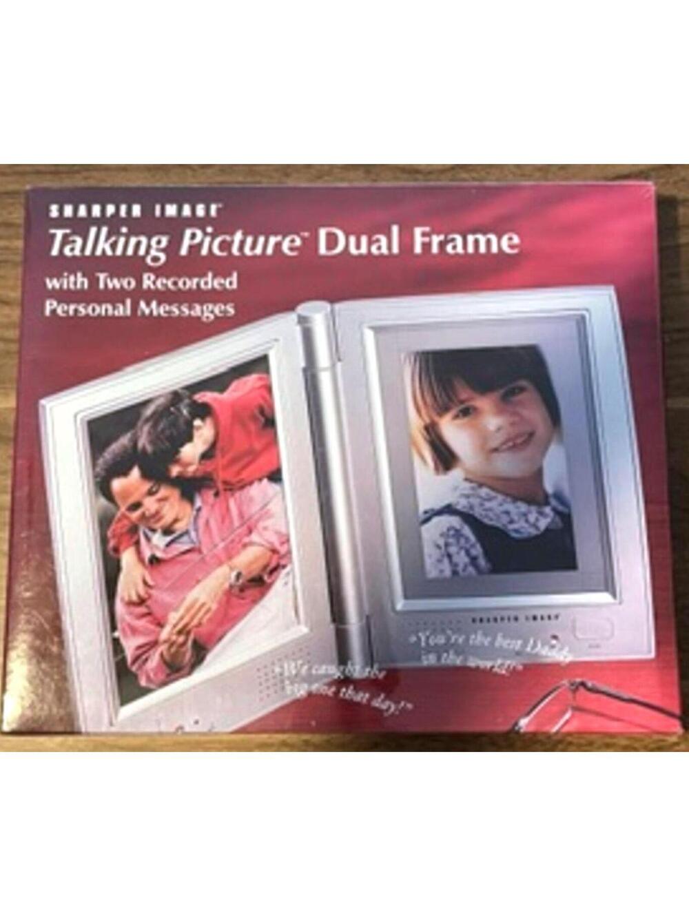 NEW Sharper Image Talking Picture Dual Frame with Two Recorded Personal Messages